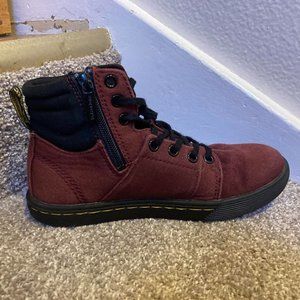 Kids size us 5 doc martens maroon and black